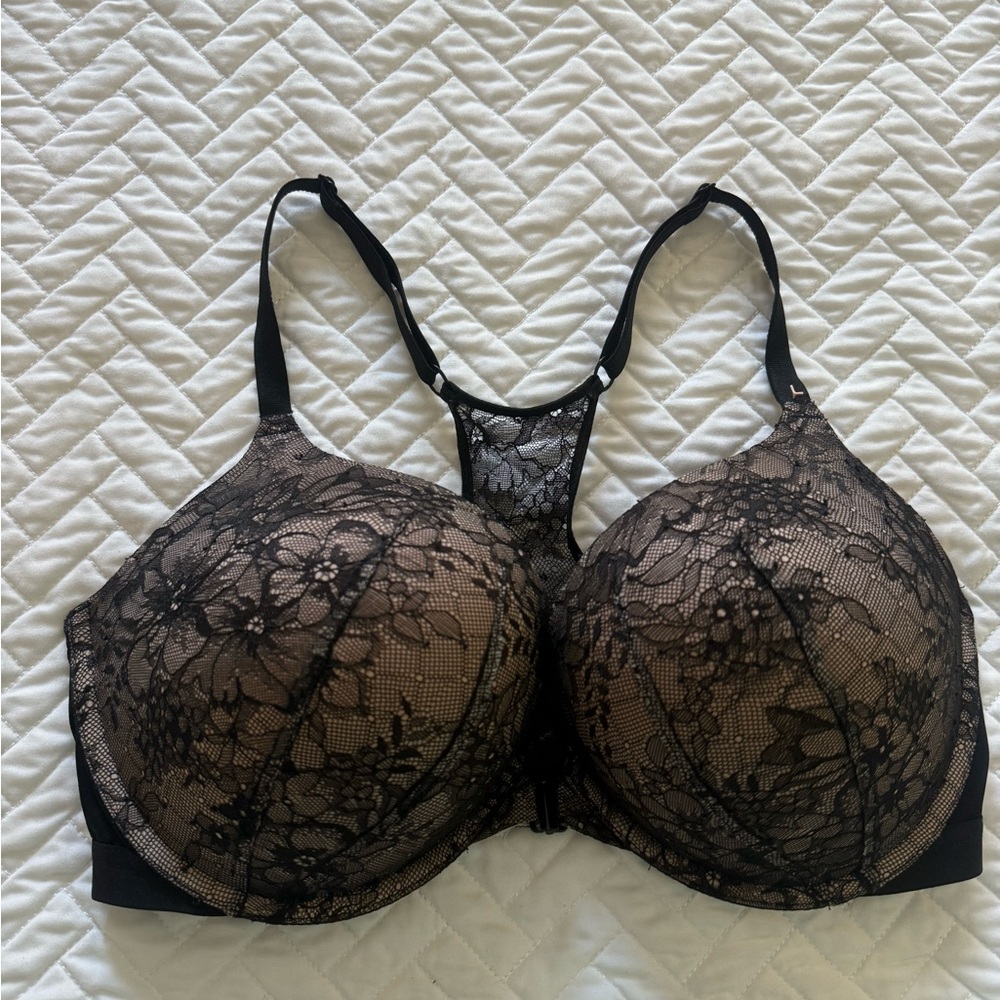 Victoria's Secret Black Floral Lace Bra